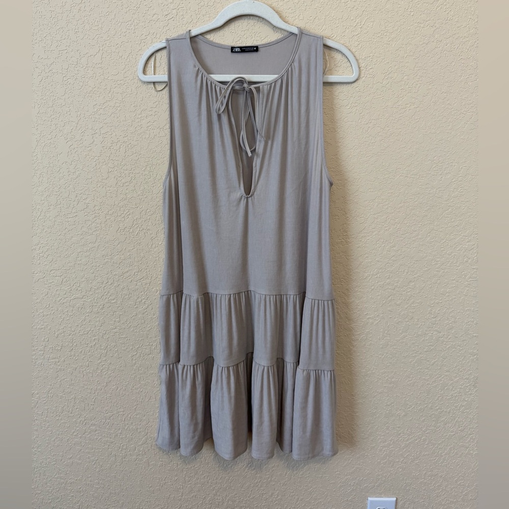 Zara Ruffle Tiered Dress, Size Small